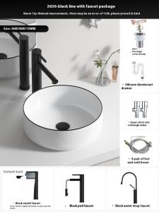 Integrated Wash Basin Anti Pollution Toilet Basin Pulling Faucet Bathroom Basin