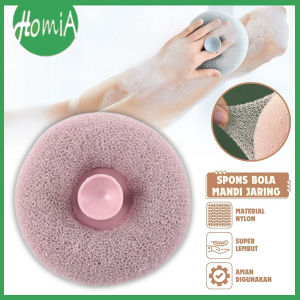 Spons Mandi Jaring Bentuk Bola Bahan Tebal / Body Scrubber Bath Ball / Alat Gosok Pembersih Punggung Kaki Tangan Muka Multifungsi / Sikat Lembut Penggosok & Pengangkat Kotoran Daki Bayi Dewasa / Spon Badan Super Busa Sponge Portable Travelling - HOMIA