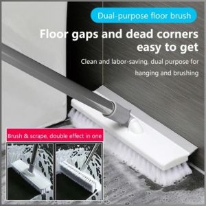 Floor Brush Multifunction Fit Bathroom Brush Adjustable Ergonomics Detachable Portable Adults