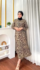 MIDI DRES MOTIF MACAN TERBARU 2022 // MIDI DRES MURAH // MIDI DRES VIRAL // MIDI DRES TERBESELLER