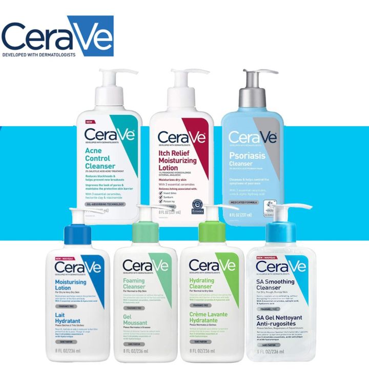 Cerave Foaming Cleanser l Hydrating/Renewing SA /Moisturizing Lotion ...