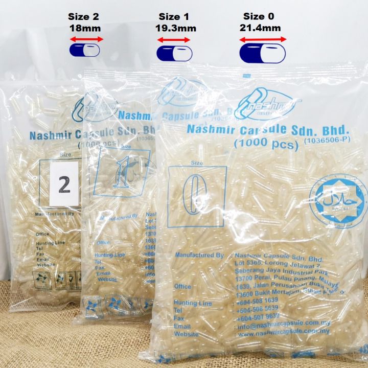 Empty Gelatin Capsule Size 0 1 2 Kapsul Kosong 1000PCS empty-gelatin-capsule-size-0-1-2-kapsul-kosong-1000pcs