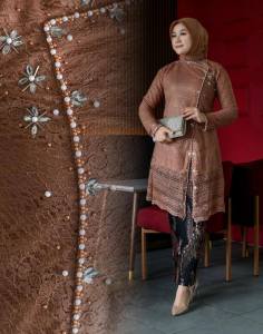 SET KEBAYA TUNIK JANGGAN JUMBO / KEBAYA TUNIK PAYET PREMIUM / ATASAN KEBAYA TUNIK BROKAT MODERN LD 130