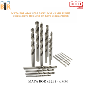 MATA BOR 4241 1MM - 5MM LURUS Gergaji Kayu HSS Drill Bit Kayu Logam Plastik