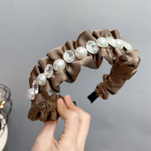 Headband Helix Kristal Mutiara Berlian Scrunchie Bando Bondu by Velmorra