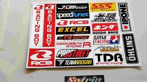STIKER PACK SPONSOR RACING RCB SPEEDTUNER PROSTREET HONDA GANK MUGEN IPONE