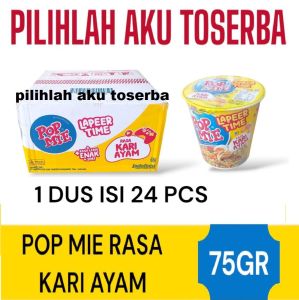 Mie Instant POP MIE Rebus Rasa KARI AYAM - ( Harga 1 DUS )