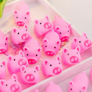 Mini Rubber Bath Pig Float Pigs Mini Rubber Pigs Bulk Rubber Piggy Bath Toys for Pig Themed Baby Shower Birthday Party Favors Nud
