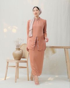 (ADA JUMBO) NEW Oneset Eliza Kurung Melayu Dress Pesta Setelan Wanita Baju Kondangan Kekinian Full Payet 2024