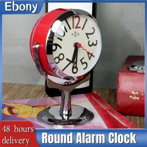 [SG SELLER LOCAL STOCK] Alarm Clock Vintage Retro Silent Pointer Clocks Round Alarm Clock