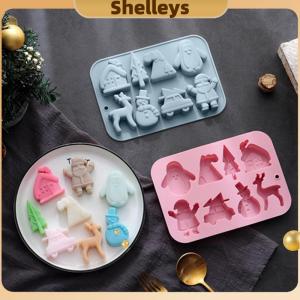 [Shelleys] Giáng sinh Silicone Baking khuôn kỳ nghỉ Silicone khuôn xà phòng kẹo khuôn cho sô cô la Jello Snowman Santa nướng khuôn