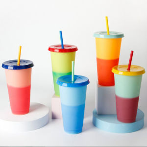 Gratis Semua - Tumbler Berubah Warna / Reusable Cup Color / Tumbler Botol Minum Korean Pastel / Tumbler Botol Minum Free Sedotan