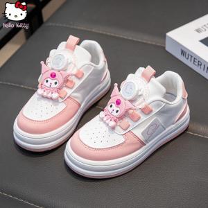 Christmas gifts Halloween Anime Girl Kuromi Autumn New Sanrio Rotating Button Sneakers Children Melody Cartoon Kawaii Breathable Board Shoes Dad Shoes