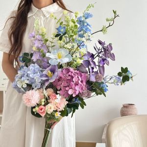 Bó Hoa Mix Sẵn Nhiều Loại Sang Trọng Thanh Lịch - Hoa trang trí phòng đạo cụ chụp ảnh bó hoa cầm tay