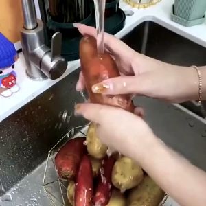 Sikat Pembersih Buah Sayur Multifungsi Anti Lengket Sikat Sabut Cuci