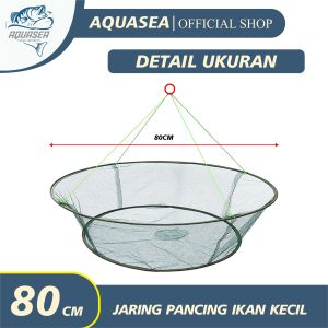 AQUASEA - Jaring Perangkap Ikann 80c-100cm Jaring jebakan Ikan/Jaring Pancing Ikan Kepiting Lobster Udang