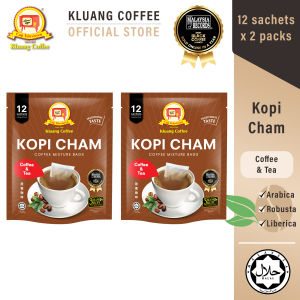 Kopi Kluang Cap Televisyen Kopi Cham Teh (12 uncang individu x 2 pek) Coffee Cham Tea Kluang Cap TV
