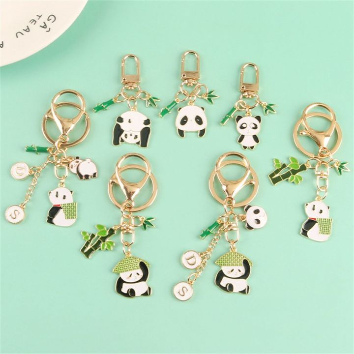 WENSH Cartoon Animals Car Key Rings Car Accessories Key Holder Panda ...