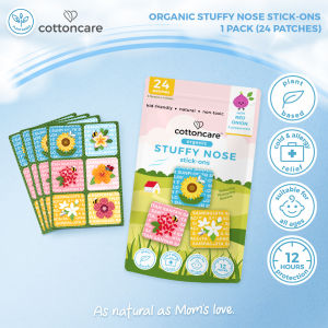 Cottoncare™ Organic Stuffy Nose Stick Ons Red Onion Peppermint Sticker Patch Central Drug Free
