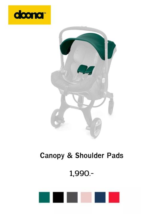 Doona Canopy & Shoulder Pads Set กันสาด+สายรัดไหล่ 2 อัน Lazada.co.th