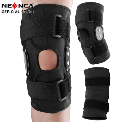 NEENCA Hinged Knee Brace Support with Strap & Side Patella Stabilizers for Protection & Pain Relief for Arthritis Meniscus Tear ACL MCL - Sports Compression Wrap for Running & Recovery - Men & Women