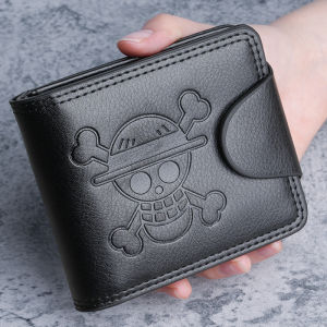 Wallet Straw Hat Pirates Mens Short Wallet Multi-function Multi-card Slot Wallet Card Holder Purse Gift
