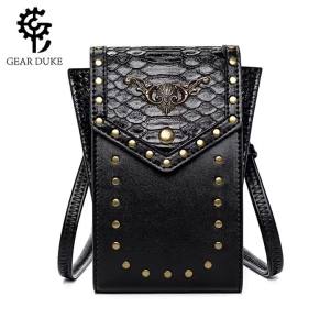 [ Giảm giá thanh lý ] Túi đeo chéonữ   Họa tiết rắn phong cách steampunk PU Ốp điện thoại hình thỏi son   Thiết bị nhẹ