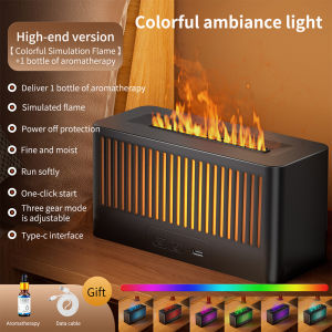 Creative Fireplace Air Humidifier Aromatherapy Essential Oil Diffuser Bedroom Home Analog Flame Diffuser 7 Colors Flame