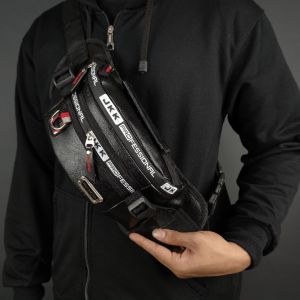 Tas Selempang Tas Pinggang Kulit PU Leather Polo Amstar Waterproof Waist Bag Pria Wanita