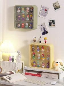 Practical Blind Box Figure Display and Storage Solution Wall Mounted Sturdy Acrylic Rack for Neat and Tidying Rooms