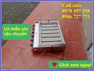 Bếp nướng hàu inox chạy gas 6 họng dài giá tốt nhất hiện nay