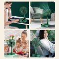 Foldable Telescopic Desk Electric Fan Mini Folding Fan Mute With USB Charging Retractable 3-Speed Portable Indoor/Outdoor Fan. 