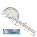 Penggaris Busur Derajat 180 Derajat Stainless Degree Protractor Penggaris Busur Alat Ukur Sudut. 