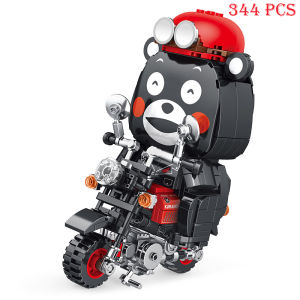 hot Creative NEW Kumamon Bear Building Block Cartoon Bear Model Bricks Doll DIY Assemble Education Toys For Children Kids Adult Gift