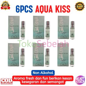 PROMO 6Pcs (1Box) Parfum AQUA KISS 6ml DOBHA Original Roll On Non Alkohol - Minyak Wangi Arab Ori Dobha - Parfum Tahan Lama Original - Minyak Wangi Kalem untuk Sholat - Parfum Original Murah - Minyak Wangi Murah Tahan Lama - Minyak Wangi Habib - bisa COD