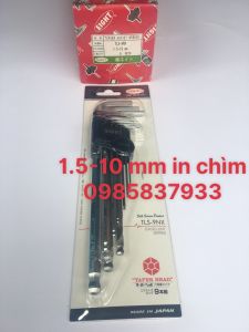 [Freeship +quà tặng 19k] Bộ lục giác 9 chiếc đầu bi dài in chìm TLS-9NX Eight tại Máy cầm tay NTT Nhật chất lượng cao vặn ốc