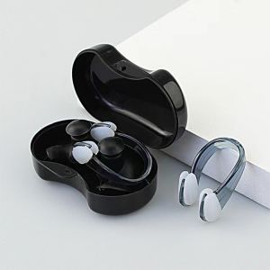 Waterproof Spiral Ear Plugs and Nose Clip for Swimming Boxed Silicone Ear Protection For Adults Kids