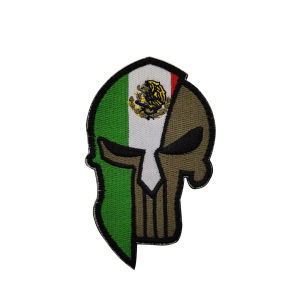 LZD  HaiKe Outdoor in Stock Skull  Mexico Mexican Embroidery Patch Flag Armband Velcro Bag with Seal