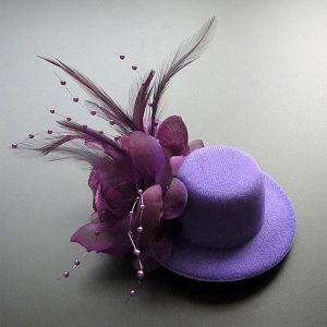 LUSIT Feathers Kids Fascinators Hats Makeup Prom 13cm Flower Pillbox Hat Fashion Hair Accessories Headwear Hats Party