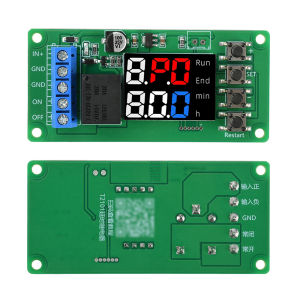 T2101 DC 12V โมดูลรีเลย์หน่วงเวลาตัวควบคุมตัวจับเวลาแบบตั้งโปรแกรมได้ช่องสัญญาณเดี่ยวแบบแชนเนล