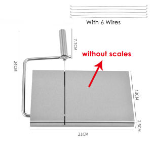 Cheese Cutting Machine Butter Cutting Machine Cheese Board Cutting Machine Stainless Steel Multifunctional CutterCheese Slicer Stainless Steel with 6 Replacement Wires