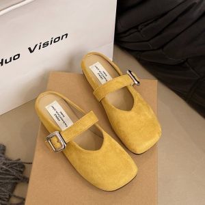 Free Shipping Thick-Soled Closed-Toe Slip-On Sandals For Women Perfect For Casual Wear Autumn New Arrivals And Pairing With Skirts