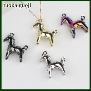 tuokaiguoji 2pcs hợp kim Pony Mặt dây chuyền động vật Ngựa Charms tự làm vòng cổ bông tai vòng tay phụ kiện Keychain làm đồ trang sức làm bằng tay