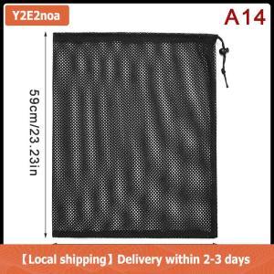 【Local shipping】 Màu đen trắng bền lưới dây kéo túi lưu trữ Pouch đa mục đích nhà du lịch hoạt động ngoài trời giặt Túi Công cụ bao