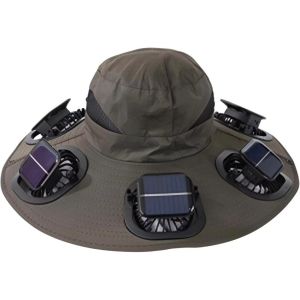 NOONOOR 6 Fans Solar Fan Hat UV Protection Breathable Solar Sun Cap Solar Powered Fan Visor Cap For Men