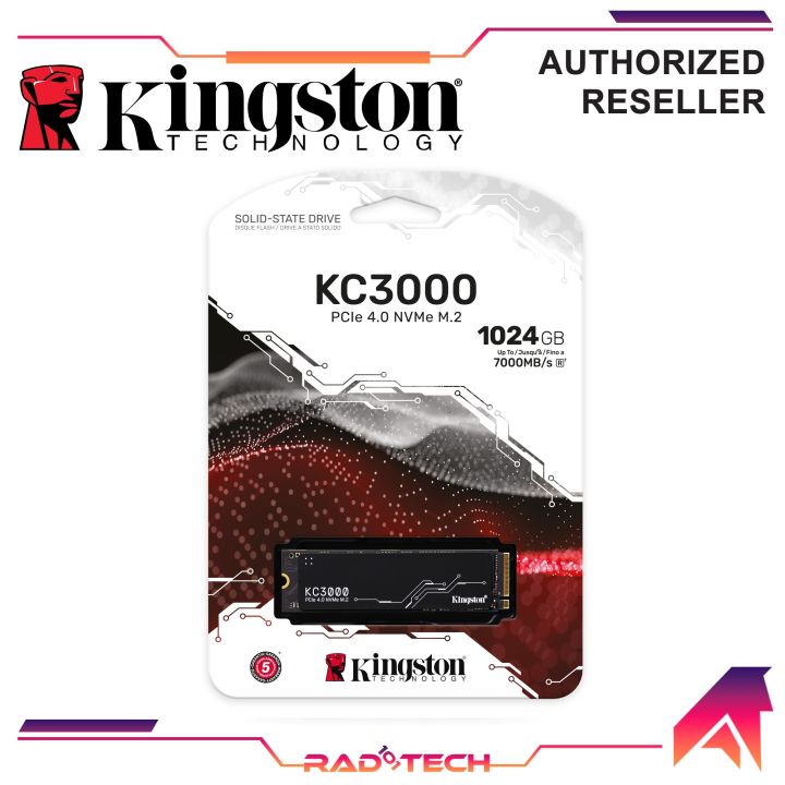 Kingston KC3000 500GB/1TB/2TB M.2 2280 PCIe 4.0 NVMe High Performance ...