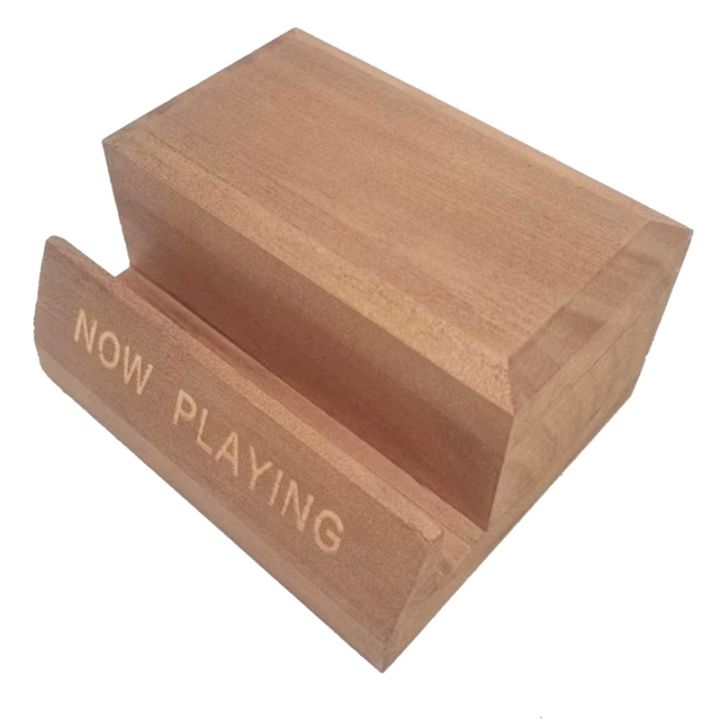Minimalist Vinyl Record Display Stand - Walnut / 60 Record Capacity / Tabletop LP Album Storage