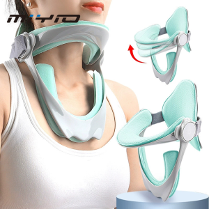 MIYIO Neck Traction Device by Air Collar - Neck Stretcher - Cervical Traction Device - Neck & Shoulder Pain Relief - Stretcher Collar