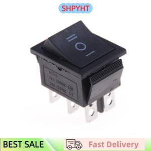SHPYHT 1PCS KCD4 Rocker Switch Black DPDT ON OFF ON 6 PIN 16A 250VAC 20A 125VAC