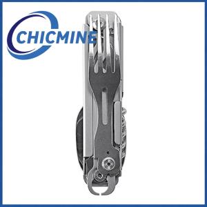Chicmine Durable Outdoor Tool Outdoor Travel Tool Camping Utensil Set 5-in-1 Portable Folding Spoon Bottle Opener Multi-functional Flatware Compact Travel Outdoor Cutlery for Hiking Picnic Asia